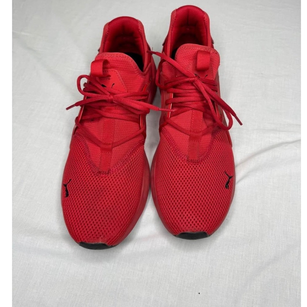 Puma Softride Rift Shoes Men 14 Red Mesh Low Top Sneakers 377048-02